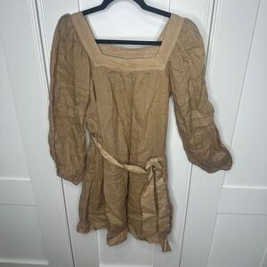 Banana Republic Size XS Ramie Tan Dress (h1)